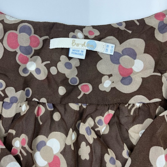 Boden Brown Floral Blouse N244-21 - Picture 3 of 7